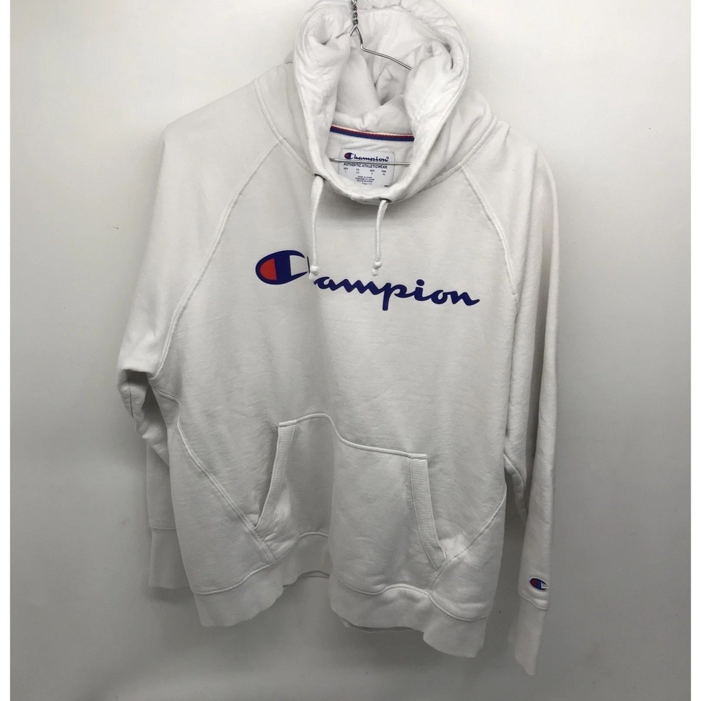 Vintage Champions White Hoodie Sweatshirt NIKE Columbia pullover Adidas Sweater
